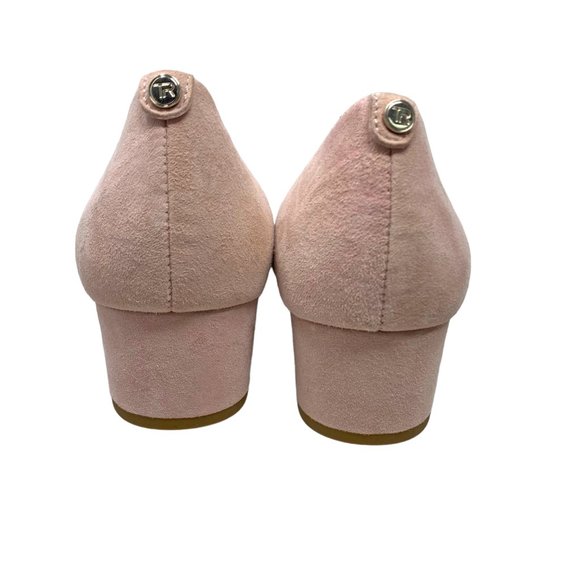 Taryn Rose Babs Pale Pink Suede Demi Wedge‎ Pumps  NWOB - Picture 8 of 11